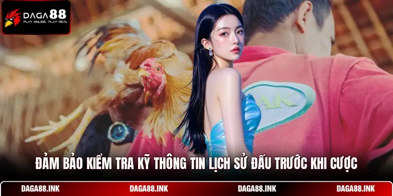 Đảm bảo kiểm tra kỹ thông tin lịch sử đấu trước khi cược