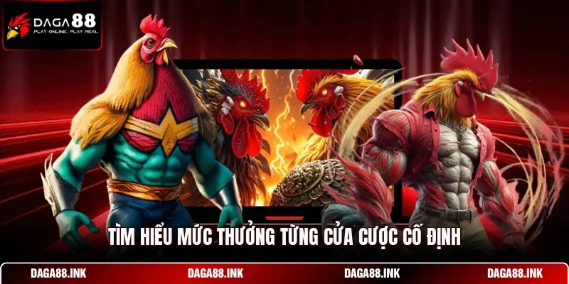 Tìm hiểu mức thưởng từng cửa cược cố định